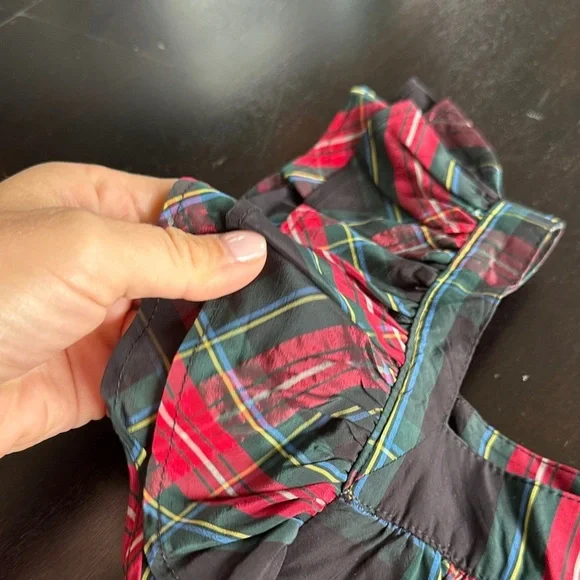 Vineyard Vines Kids Plaid Dress in Red, Green, and Black - Picture 3 of 7